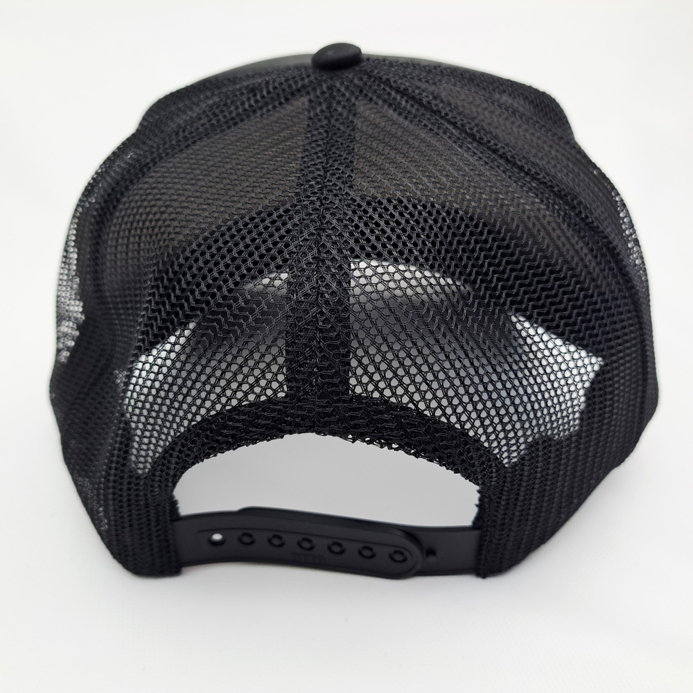 Fender Foam Trucker Mesh Snapback Cap Hat Black HTV Guitars Retro Vintage Rocker - Picture 5 of 5